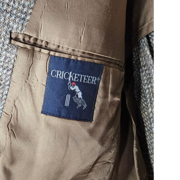 Vintage Harris Tweed Cricketeer 44 Scottish Wool Union Made Academia Classic - Picture 4 of 4